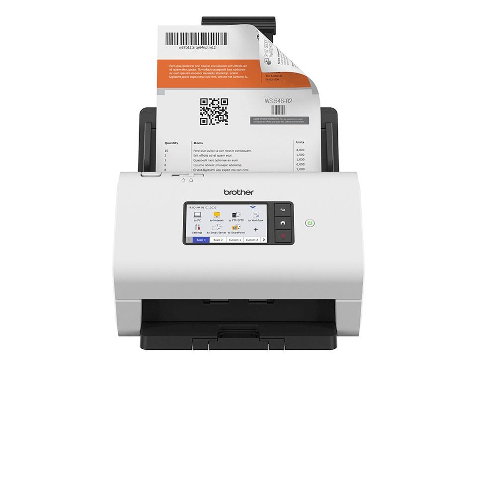Dokumentscanner Brother ADS-4900W - ADF/arkføder, 600 × 600 dpi, A4, sort/hvid billede