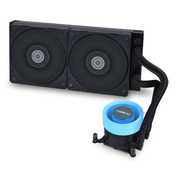 CPU vandkøler 240 mm – Lian Li GA II LITE, 2x120 mm, sort billede