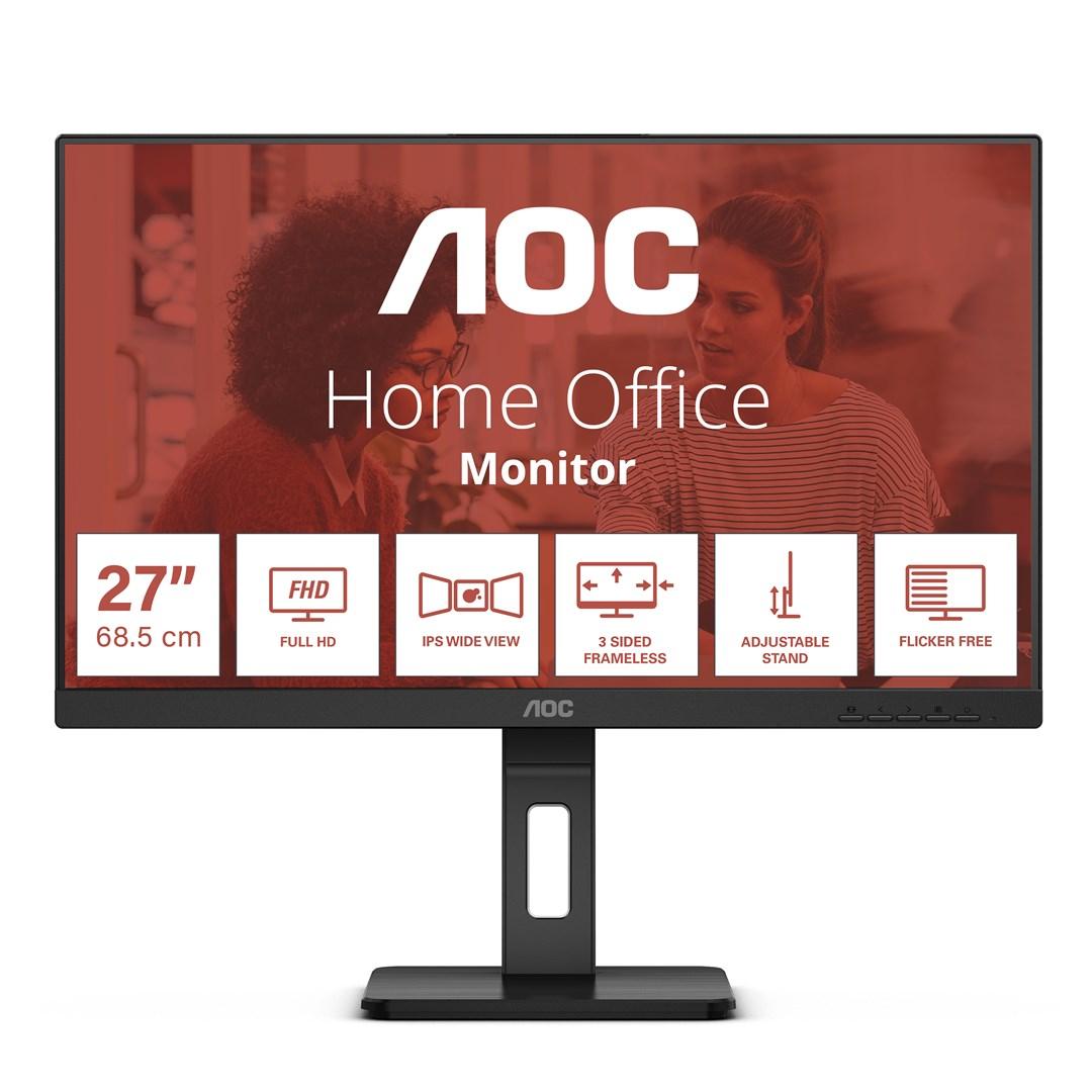 Skærm 27" AOC E3 27E3QAF - IPS, Full HD, 75 Hz, sort billede