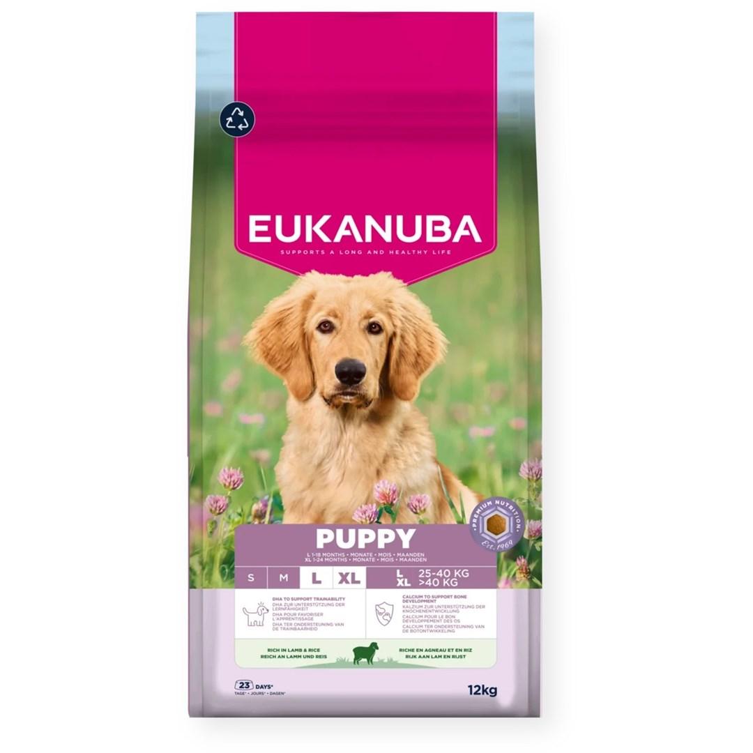 Hundefoder tørfoder EUKANUBA Puppy Large/XL – lam & ris 12 kg
