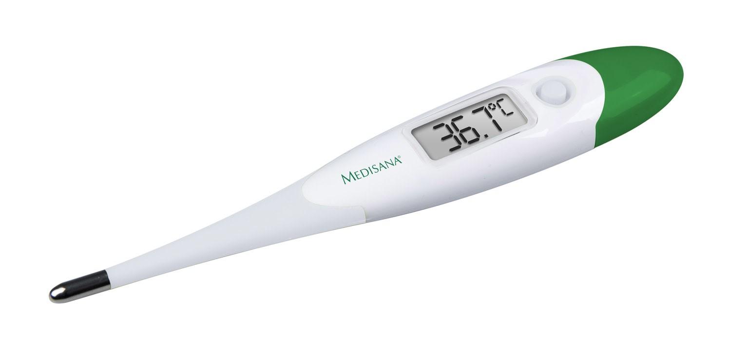 Digitalt febertermometer Medisana TM 700 - kontakt, fleksibel spids, grøn/hvid billede