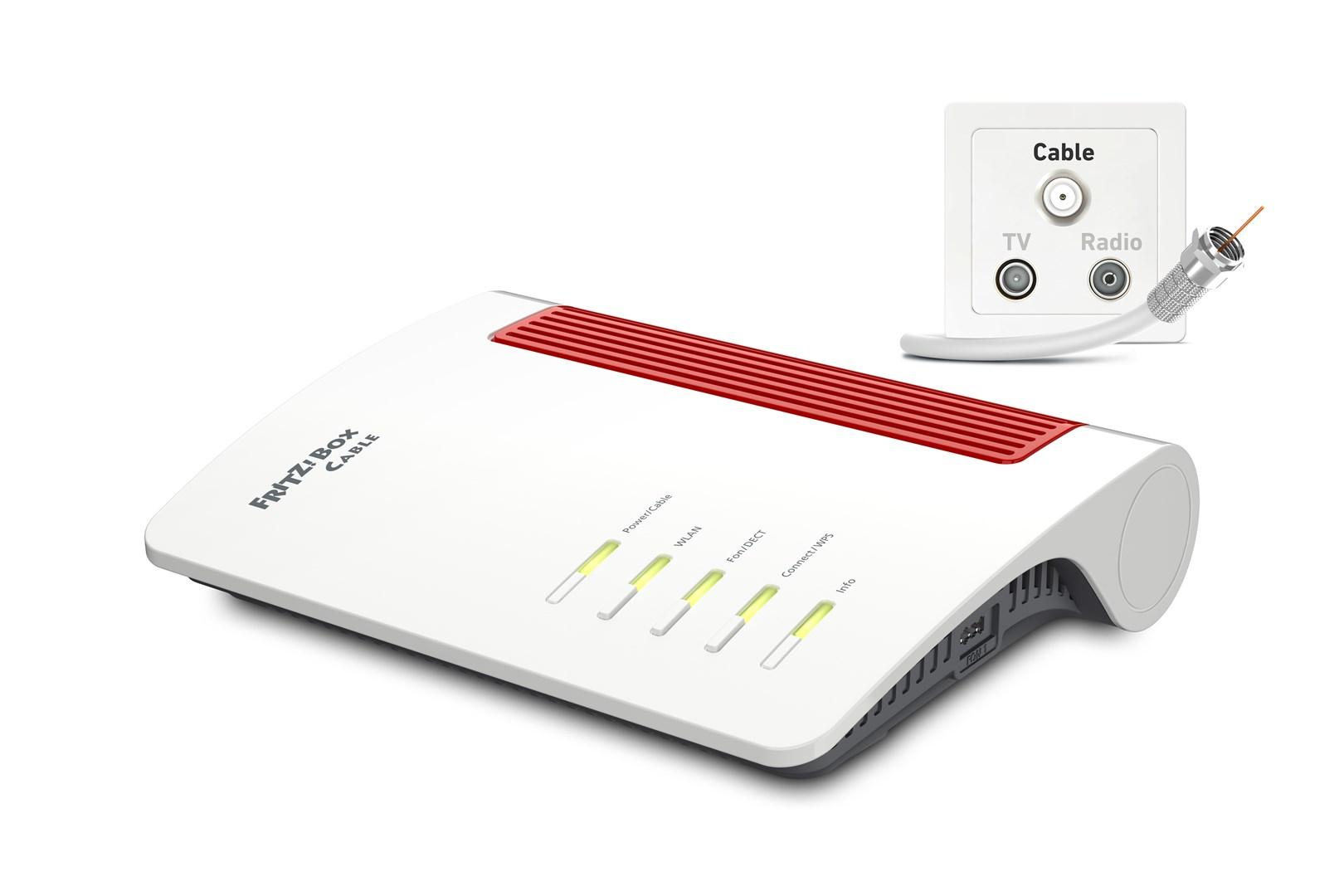 Wi‑Fi 7 kabelrouter AVM FRITZ!Box 6670 Dual‑band (2,4/5 GHz) - Hvid