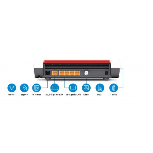Wi‑Fi 7 kabelrouter AVM FRITZ!Box 6670 Dual‑band (2,4/5 GHz) - Hvid