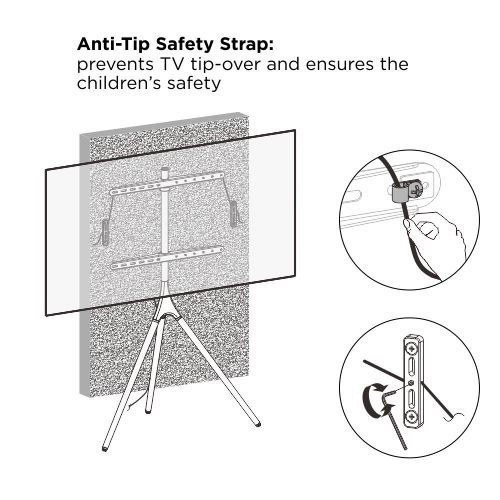 TV gulvstativ TECHly ICA-TR18SAM 45-65" - valnød