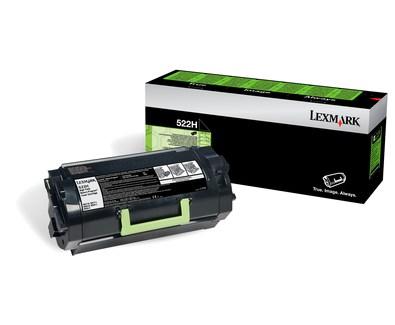 Tonerpatron sort - Lexmark 522H, Original, høj kapacitet billede