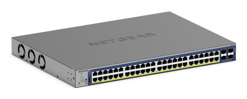 Netværksswitch NETGEAR 52-ports PoE Gigabit/10G Stackable Smart (GS752TXP) billede