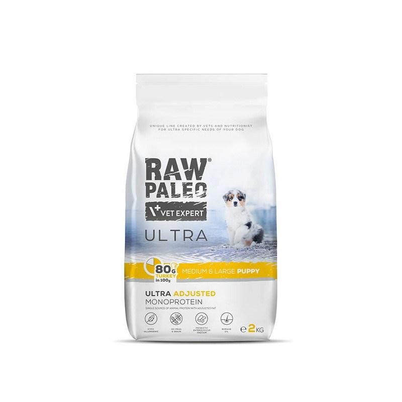 Hundefoder tørfoder – VetExpert Raw Paleo Ultra Medium & Large Puppy Kalkun 2 kg