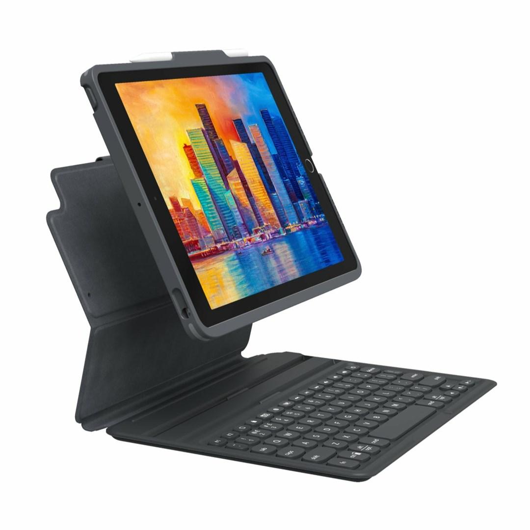 Tastatur etui med Bluetooth - ZAGG Pro Keys, Universal, QWERTY English, grå billede