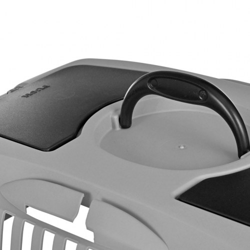 Transportkasse til kat ZOLUX Gulliver 2, grå, metaldør – 55 × 36 × 35 cm