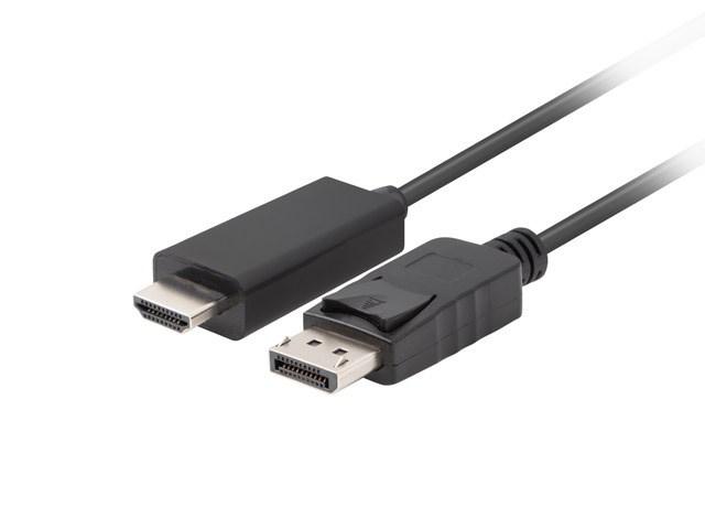 DisplayPort til HDMI kabel 1,8 m – Lanberg, sort billede