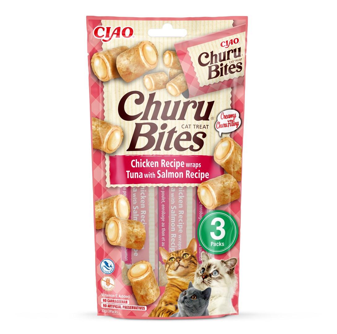 Kattegodbidder INABA Churu Bites – kylling med tun og laks, 3×10 g
