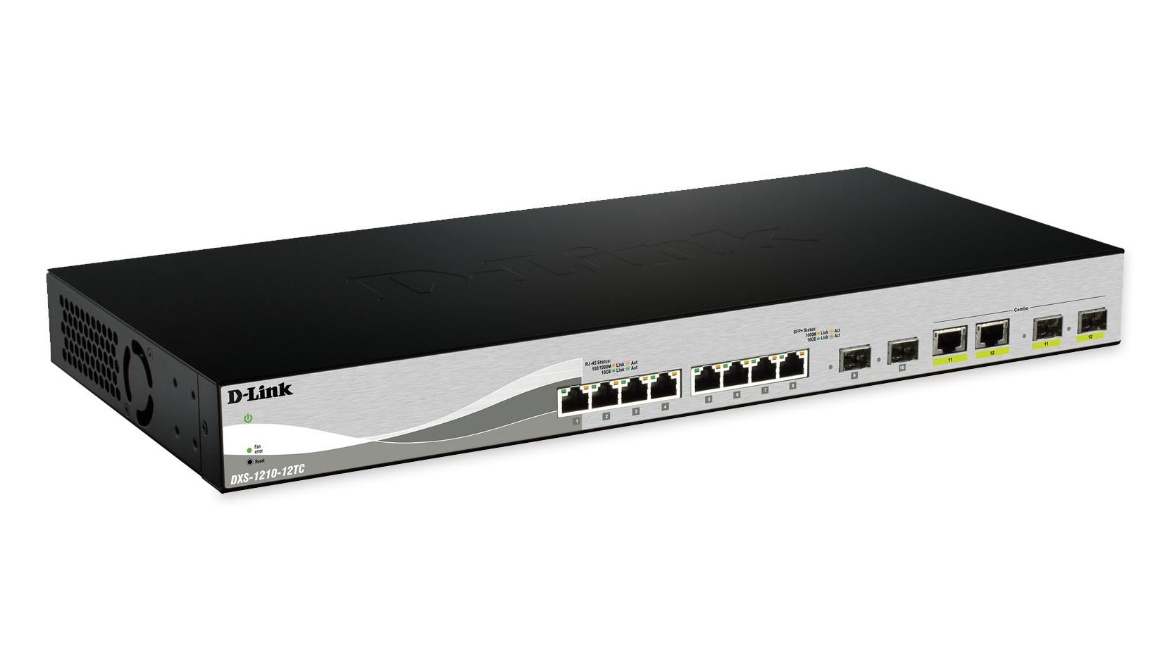 Netværksswitch D-Link DXS-1210-12SC/E Managed L2 10G, 1U, sort/sølv billede