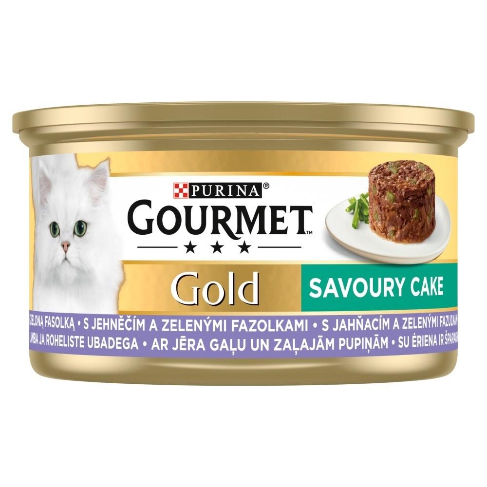 Vådfoder kat Purina Gourmet Gold Savoury Cake – lam & grønne bønner 85 g