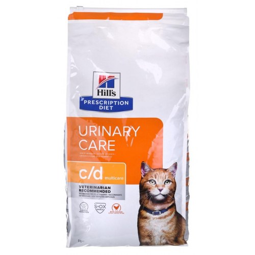 Kattefoder tørfoder Hill's Prescription Diet c/d Urinary Care Multicare Kylling 8 kg