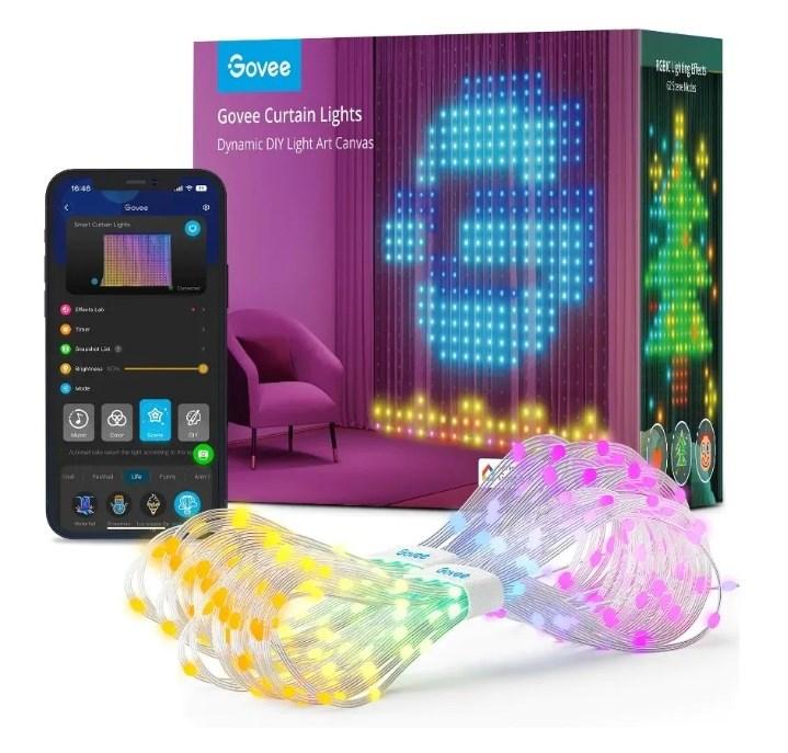 LED gardinlys Govee H70B1 – RGBIC, Wi‑Fi/Bluetooth, IP65 (1,5 × 2 m)