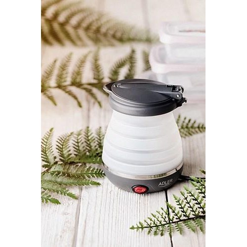 Elkedel rejse – Adler AD 1279, 0,6 l, 750 W, sort/hvid