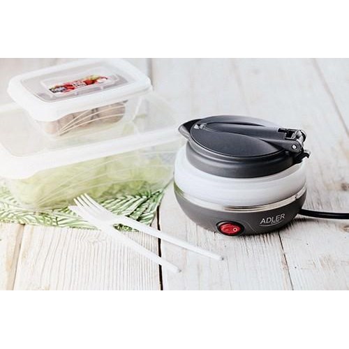 Elkedel rejse – Adler AD 1279, 0,6 l, 750 W, sort/hvid