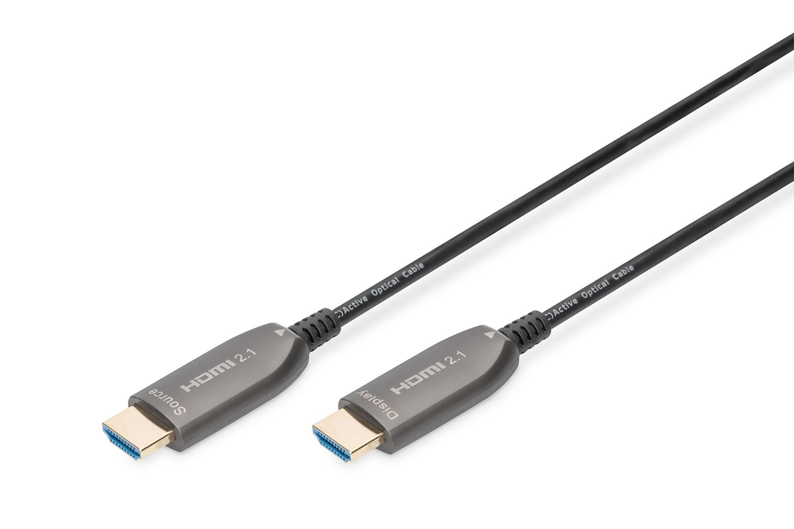 HDMI-kabel 2.1 Ultra High Speed 8K 60 Hz – DIGITUS – 20 m, sort