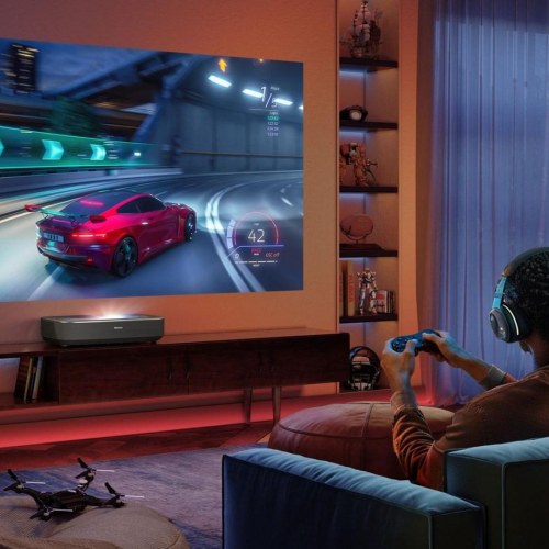 Projektor ultrakort kast – Hisense PL2 Laser, 2700 ANSI lumen, 4K UHD, 3D, sort