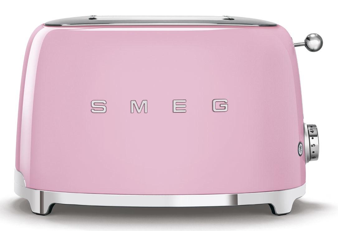 Brødrister Smeg TSF01PKEU pink, 2 skiver