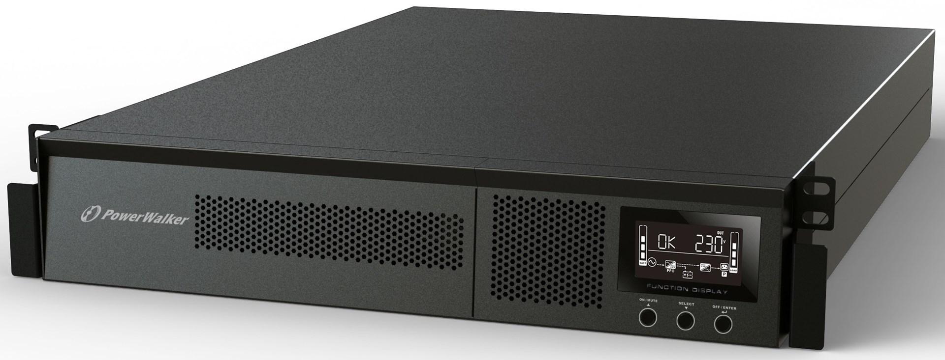 UPS online - PowerWalker VFI 1000 RMG PF1, 1 kVA / 1000 W, 2U rack billede