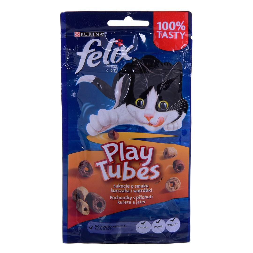 Kattesnacks Purina Felix Play Tubes - kylling & lever, 50 g
