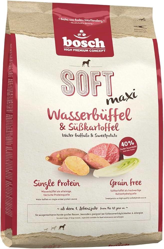 Hundefoder Bosch Soft Maxi – vandbøffel & sød kartoffel, tørfoder 2,5 kg