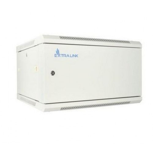 Væghængt rackskab 6U 60×60 cm – Extralink, grå, metaldør