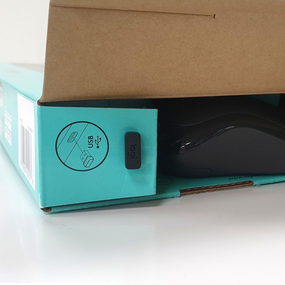 Trådløst tastatur og mus - Logitech, fuld størrelse, US International, sort billede