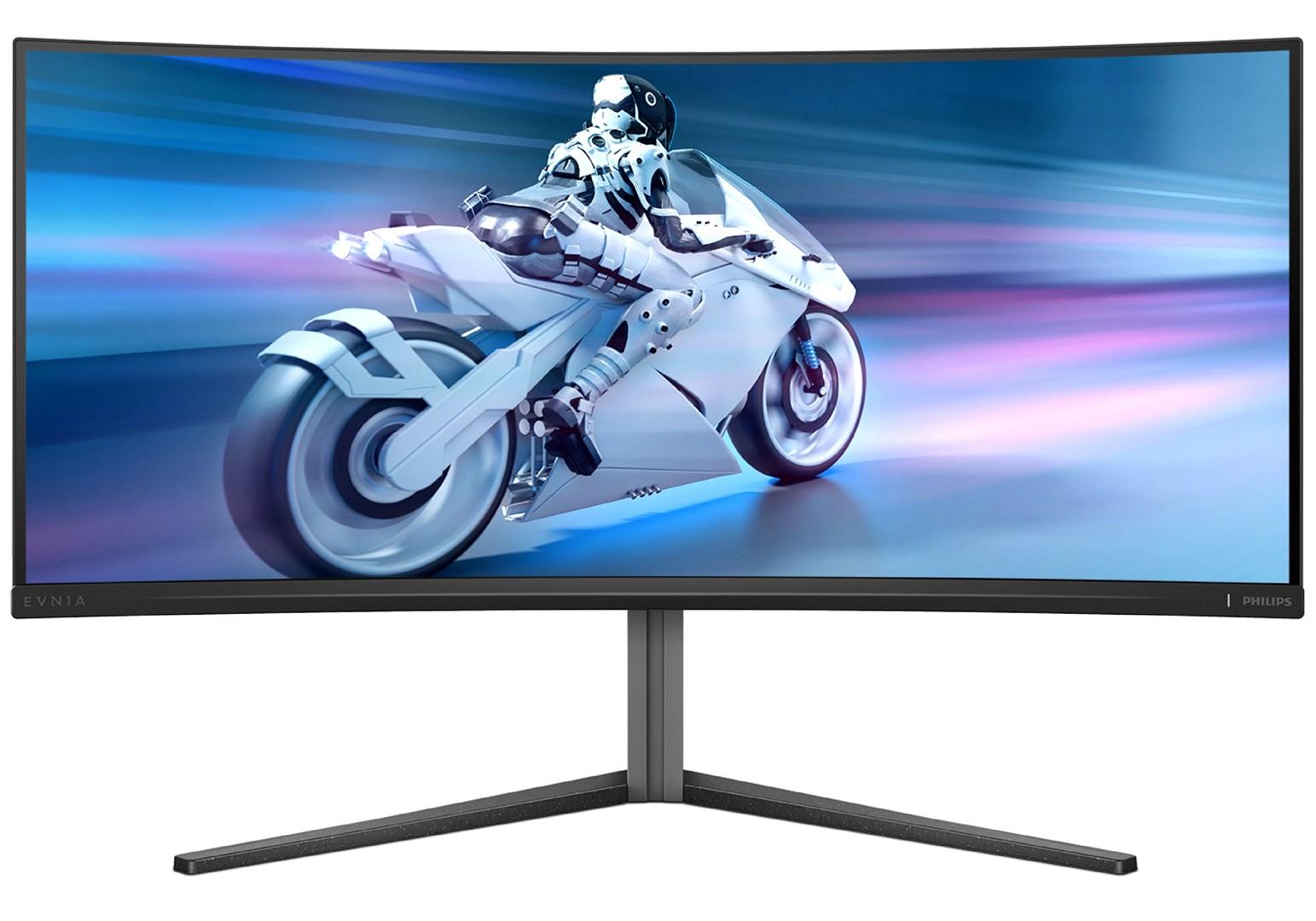 Buet gaming skærm Philips 34" QD‑OLED 3440×1440, 175 Hz