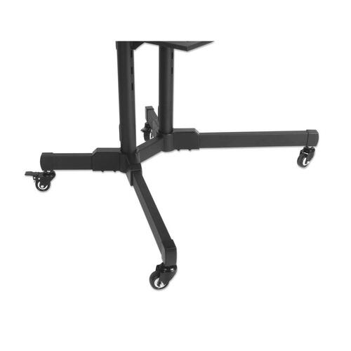TV-vogn med hjul – Manhattan trolley til 37–70" skærm, sort, VESA 200×200 til 600×400, max 50 kg