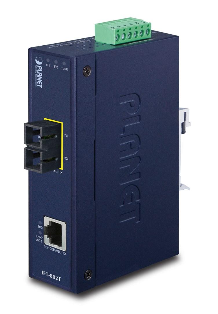 Mediekonverter - Planet IFT-802T, 100BASE-FX, 200 Mbit/s, blå