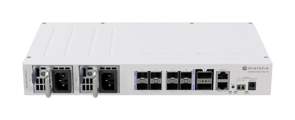 Netværksswitch MikroTik CRS510-8XS-2XQ-IN - 8x SFP28, 2x QSFP28 billede