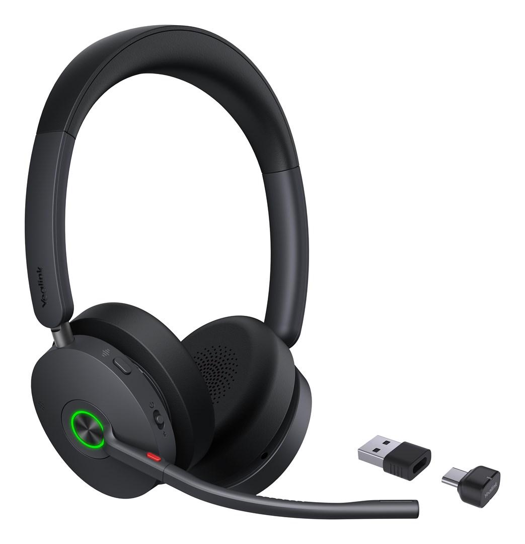 Trådløst headset Yealink BH74 UC med USB‑C/A billede