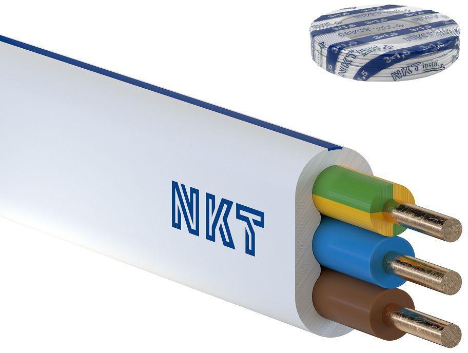 Flad installationskabel 450/750 V YDYP 3×1,5