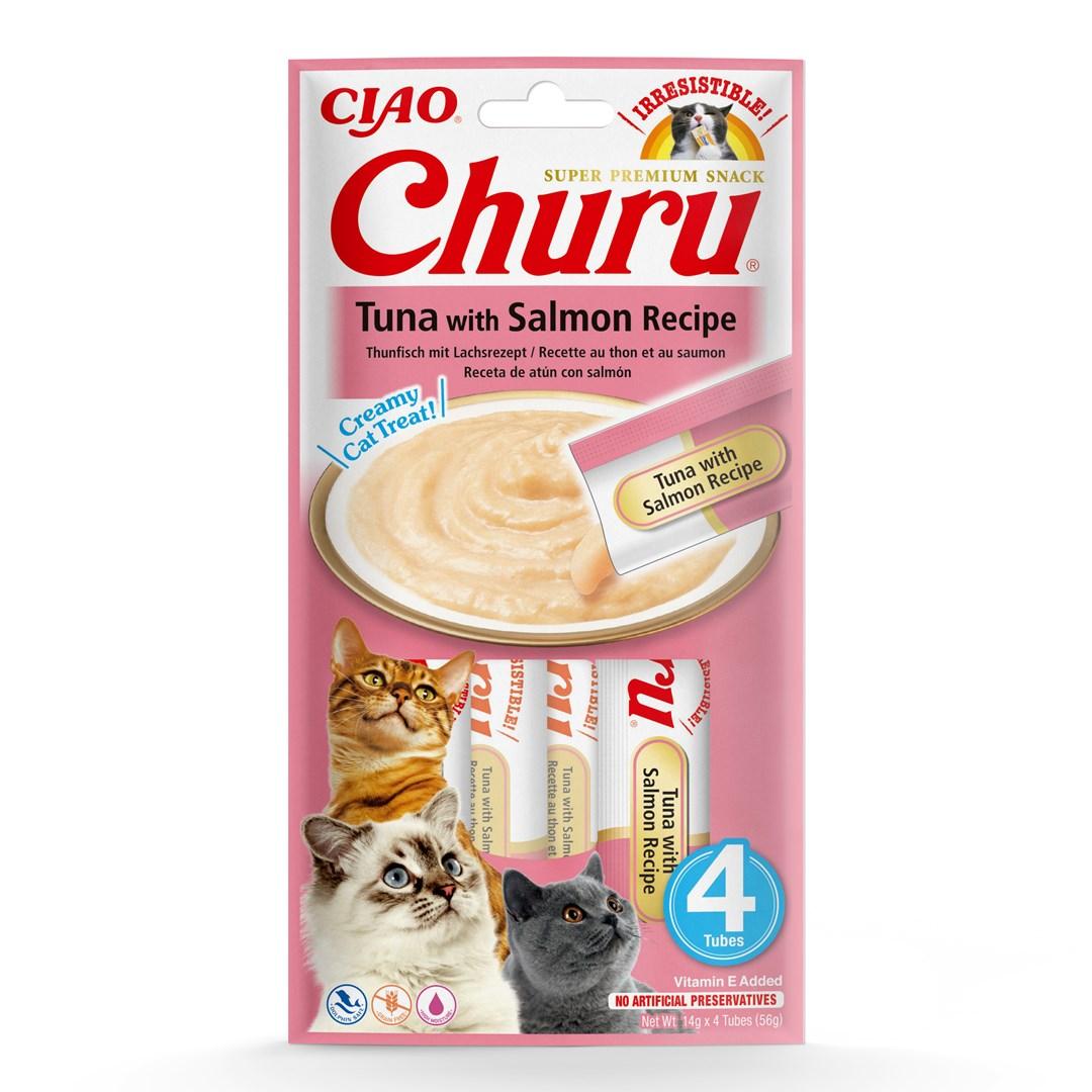 Kattegodbidder INABA Churu - tun med laks, 4×14 g billede