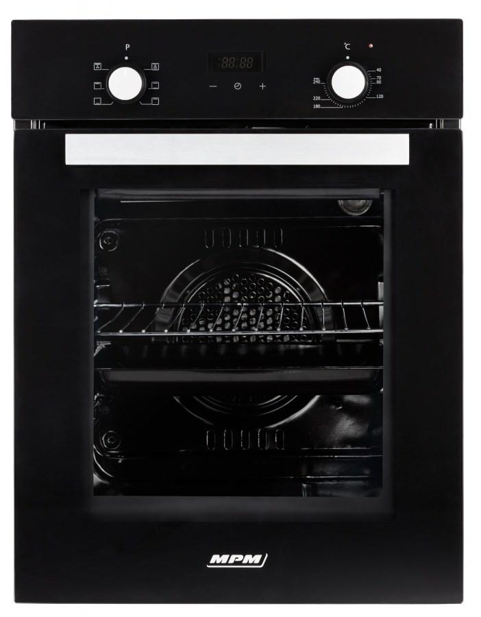 Indbygningsovn MPM MPM-45-BO-20 – sort, varmluft, 7 programmer