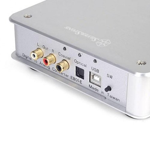 DAC USB mediekonverter SilverStone EB01-E – sølv