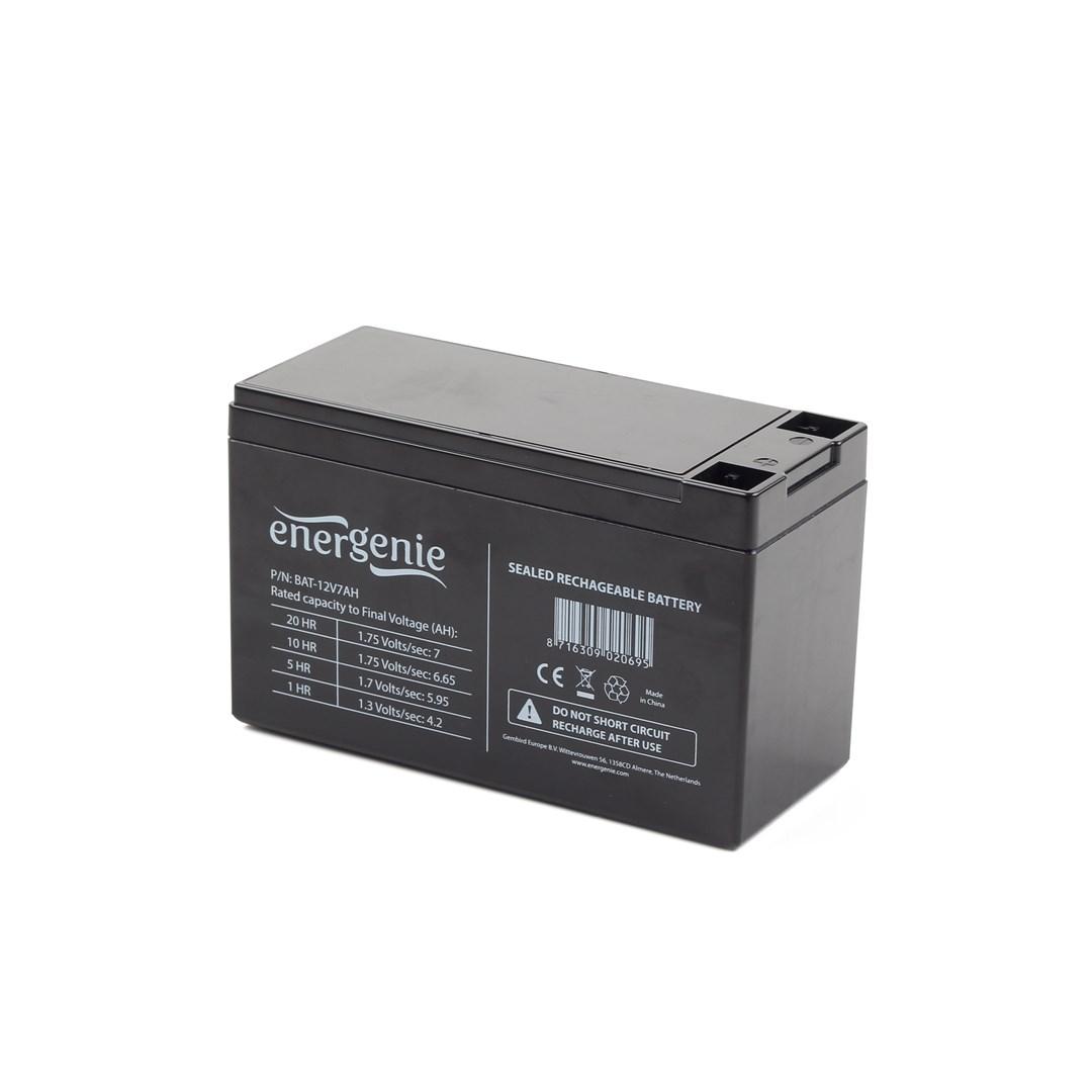 Batteri 12V 7Ah – Gembird gel/forseglet blysyre (VRLA) billede