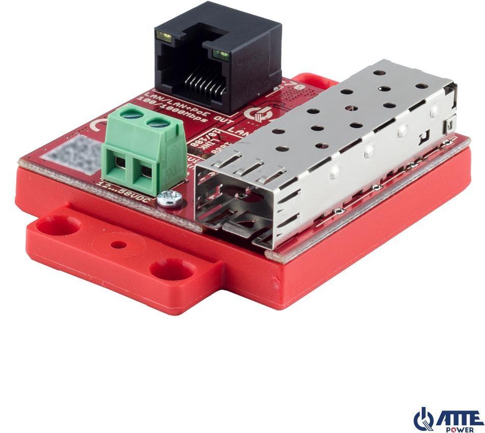Mediekonverter gigabit Ethernet Atte xFIBER-2-70 med PoE OUT