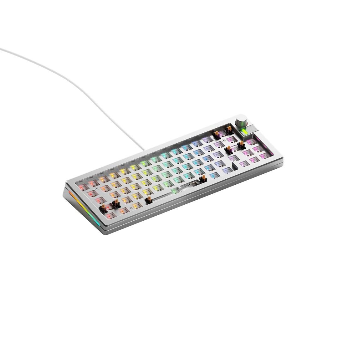 Tastatur til gaming GLORIOUS GMMK 3 PRO 65% Barebones, kablet, sølv (US)