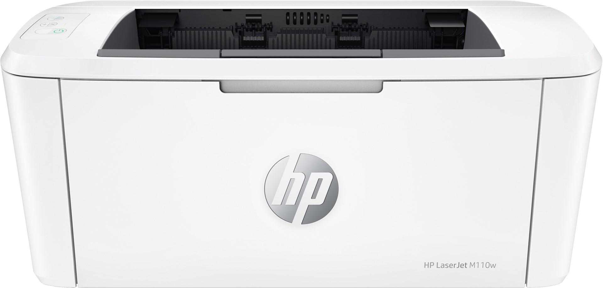 Laserprinter HP LaserJet M110w – monokrom, kompakt, Wi‑Fi