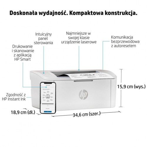 Laserprinter HP LaserJet M110w – monokrom, kompakt, Wi‑Fi