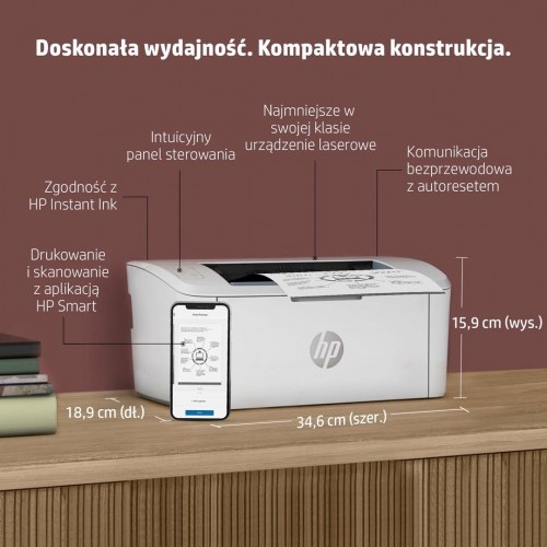 Laserprinter HP LaserJet M110w – monokrom, kompakt, Wi‑Fi