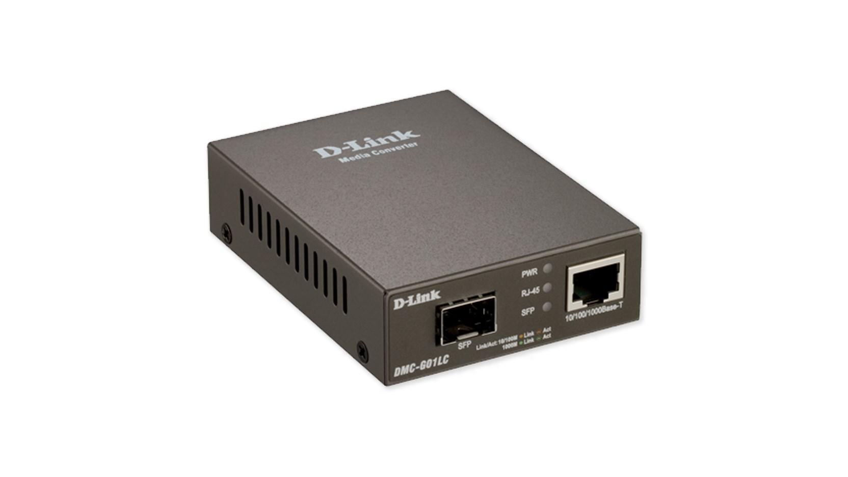 Mediekonverter - D-Link DMC-G01LC/E, Gigabit, grå