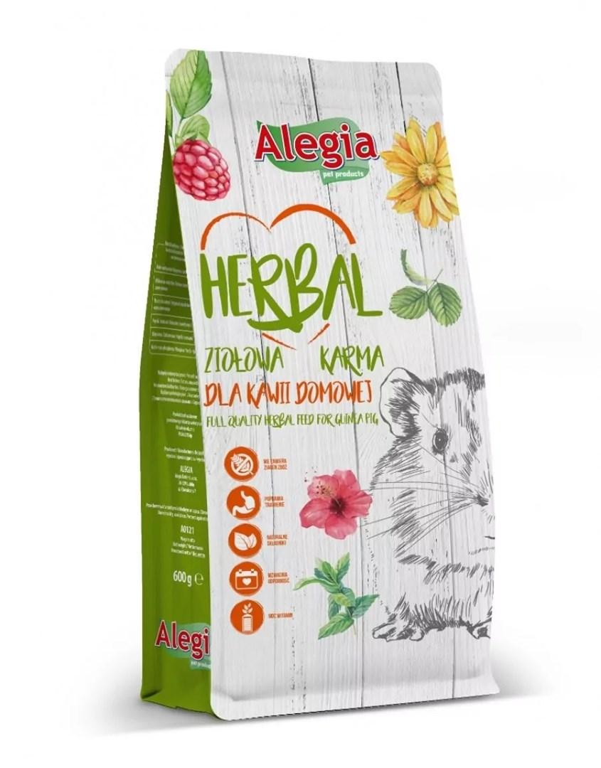 Marsvinefoder tørfoder – Alegia Herbal 600 g billede