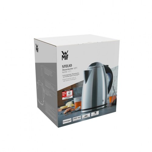 Elkedel WMF Stelio 1,7 l - 2.400 W, rustfrit stål/sort