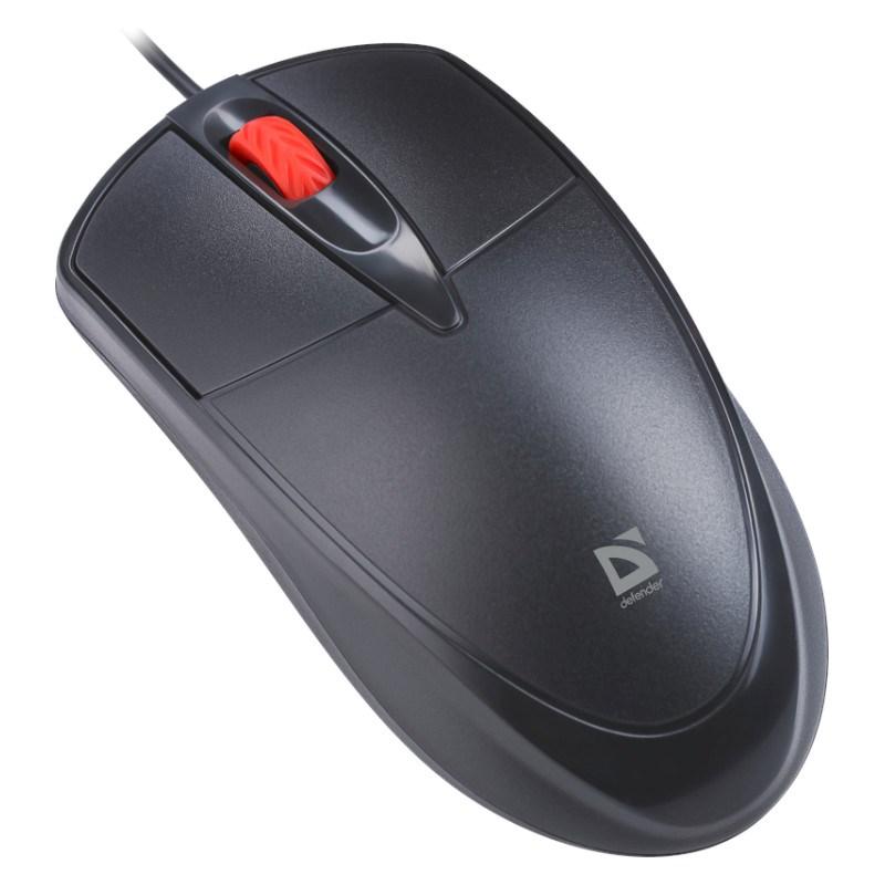 Computer­mus Defender ICON MB-057, kablet, optisk, 1000 dpi, sort, stille klik
