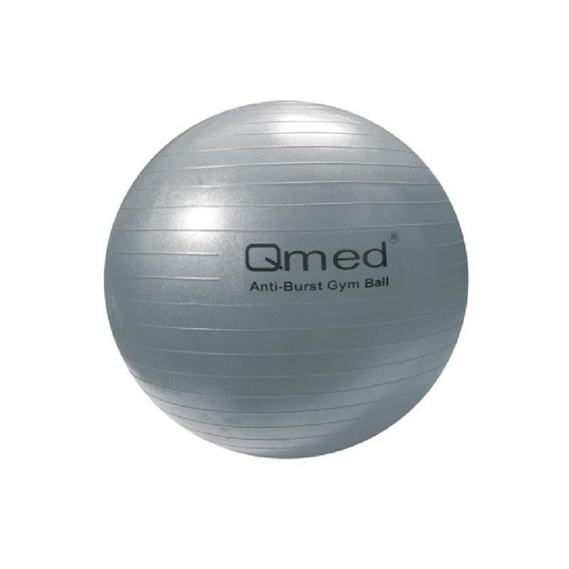 Træningsbold med pumpe 85 cm – sølv (PVC)