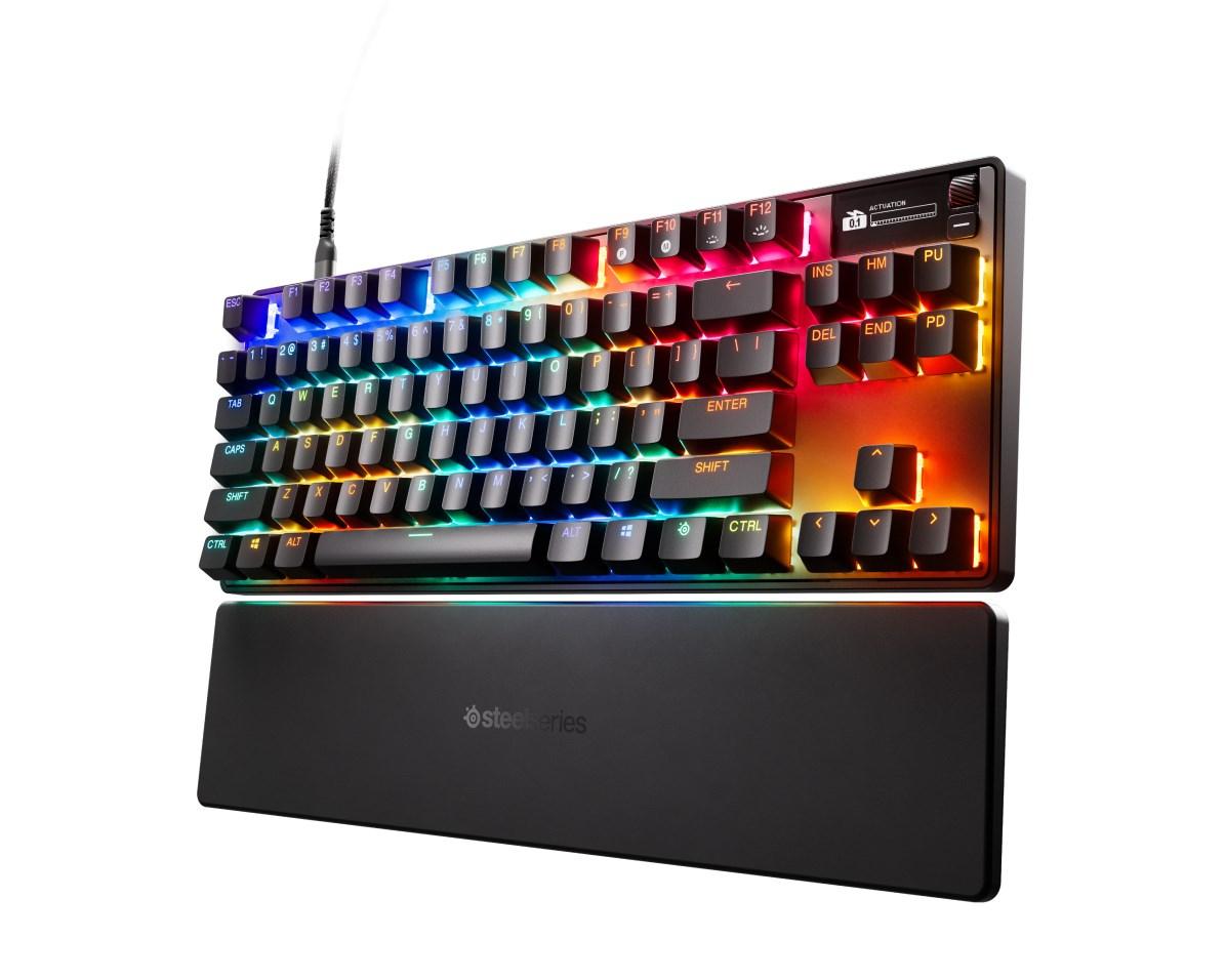 Gaming tastatur SteelSeries Apex Pro TKL Gen 3 – USB, RGB, QWERTY UK International, sort billede